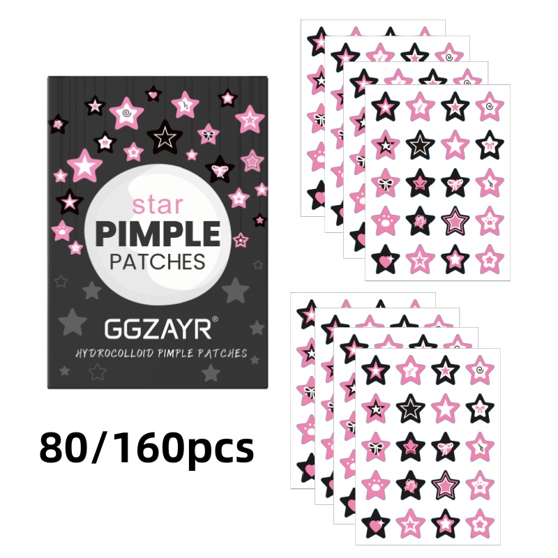 Face Moisturizer - 80/160 個のスター アクネ パッチ セット –