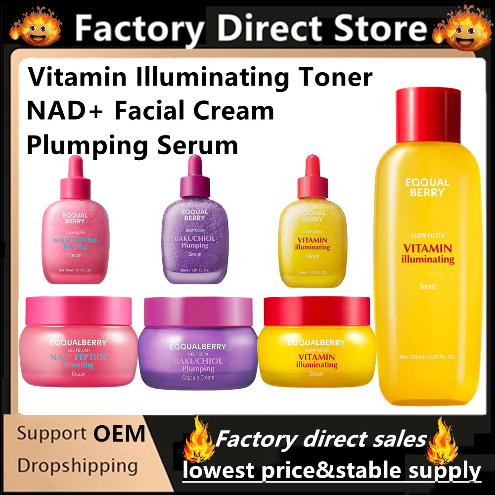 Vitamin C Serum - EQQUALBERRY バクチオール プランピングセラム NAD+ フェイシャルクリーム代替品 ビタミンCセラム