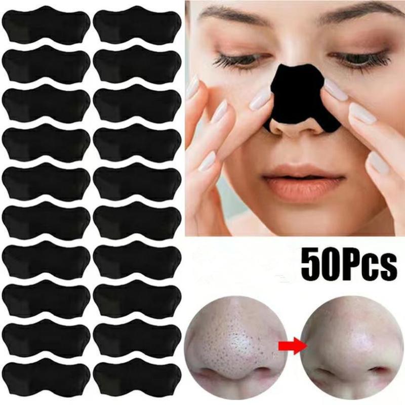 Face Mask Skincare - 【F】50個入り 鼻の黒ずみ除去マスク 毛穴引き締め効果のあるシート状パック 黒ずみ除去用ストリップ 鼻の奥の汚れを落とすスキンケア