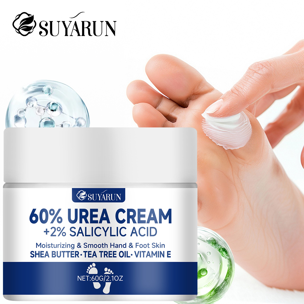 Urea Foot Cream - SUYARUN 60% 尿素フット クリーム、かかとのひび割れと乾燥肌用 - 集中保湿トリートメント、カルス