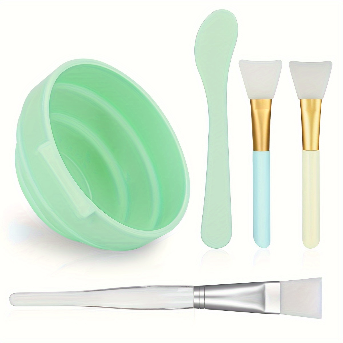 シリコン製フェイスマスクボウル5個セット。フェイスマスクの調 - Face Mask Skincare のレビューと価格