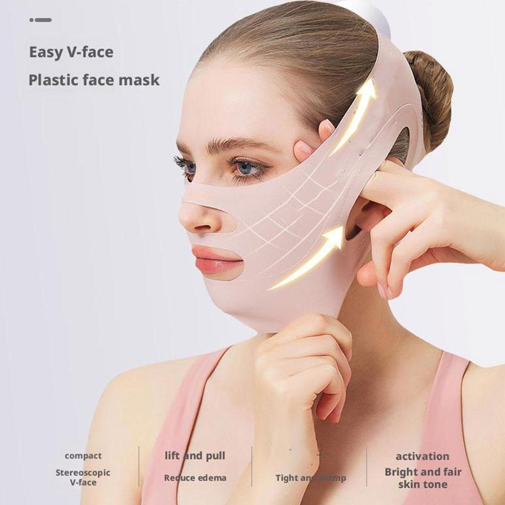 V フェイス痩身包帯顔彫刻スリープマスク通気性弾性調節可能な - Face Mask Skincare のレビューと価格