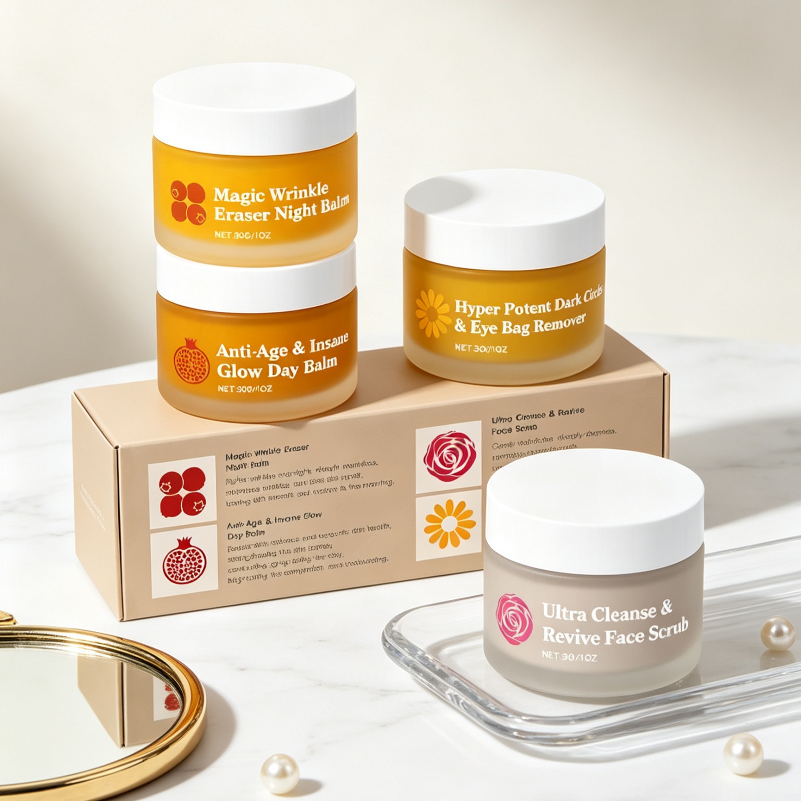 アンチエイジング効果のある多機能デイ＆ナイトセット。肌を引き - Night Cream のレビューと価格