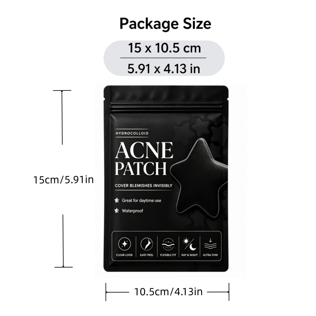 160枚入り ブラックスター型ニキビパッチ、ハイドロコロイド - Face Oil のレビューと価格