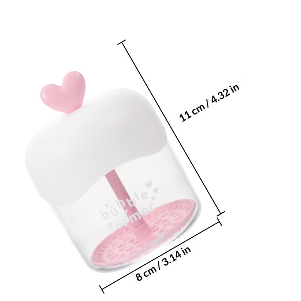 2個入り、透明なハート型の泡立て器。旅行用の洗顔料に最適な、 - Cleanser Face のレビューと価格